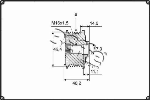 3Effe Group F0084G - Шкив генератора, муфта mashina-shop.ru