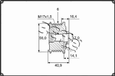 3Effe Group F0178G - Шкив генератора, муфта mashina-shop.ru