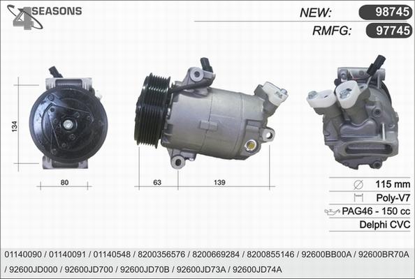 AHE 97745 - Компрессор кондиционера mashina-shop.ru