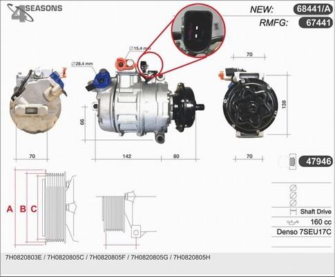 AHE 68441/A - Компрессор кондиционера mashina-shop.ru