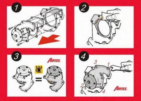 Airtex WPK-170302 - Водяной насос + комплект зубчатого ремня ГРМ mashina-shop.ru