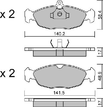 AISIN BPOP-1003 - Тормозные колодки, дисковые, комплект mashina-shop.ru