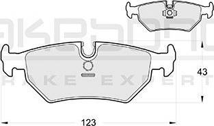 Akebono AN-4212K - Тормозные колодки, дисковые, комплект mashina-shop.ru