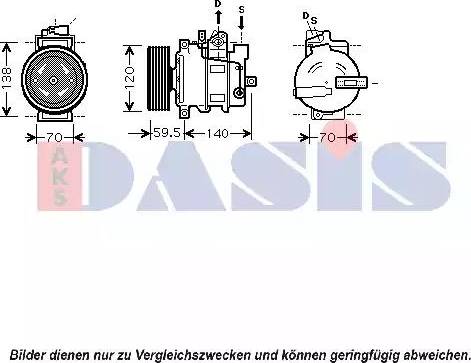 AKS Dasis 850068N - Компрессор кондиционера mashina-shop.ru