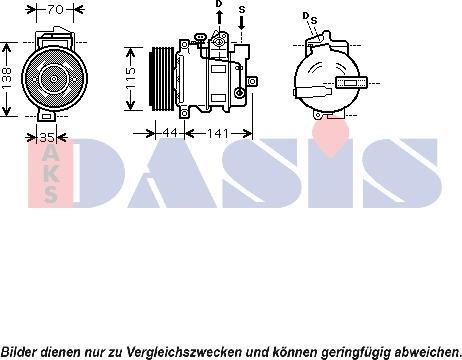 AKS Dasis 850379N - Компрессор кондиционера mashina-shop.ru