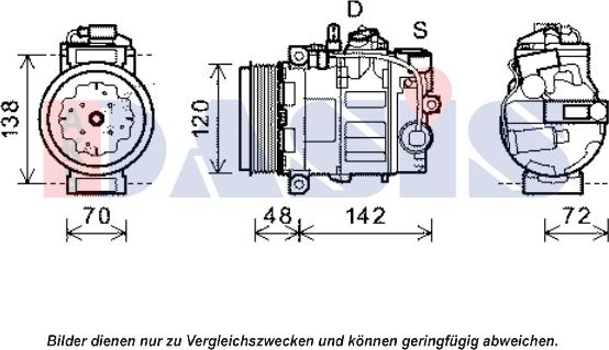 AKS Dasis 851977N - Компрессор кондиционера mashina-shop.ru