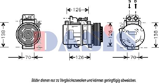 AKS Dasis 851032N - Компрессор кондиционера mashina-shop.ru