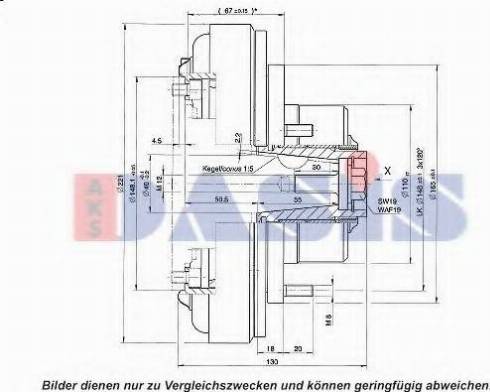 AKS Dasis 851167N - Электромагнитное сцепление, компрессор mashina-shop.ru