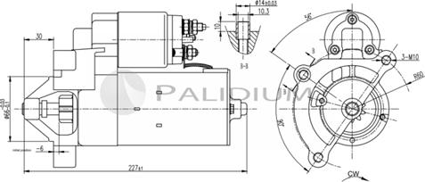 Ashuki PAL17-1010 - Стартер mashina-shop.ru