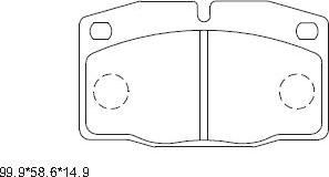 Asimco KD9733 - Тормозные колодки, дисковые, комплект mashina-shop.ru