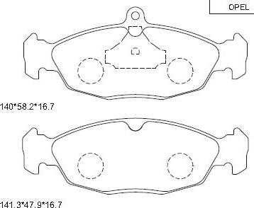 Asimco KD7732 - Тормозные колодки, дисковые, комплект mashina-shop.ru