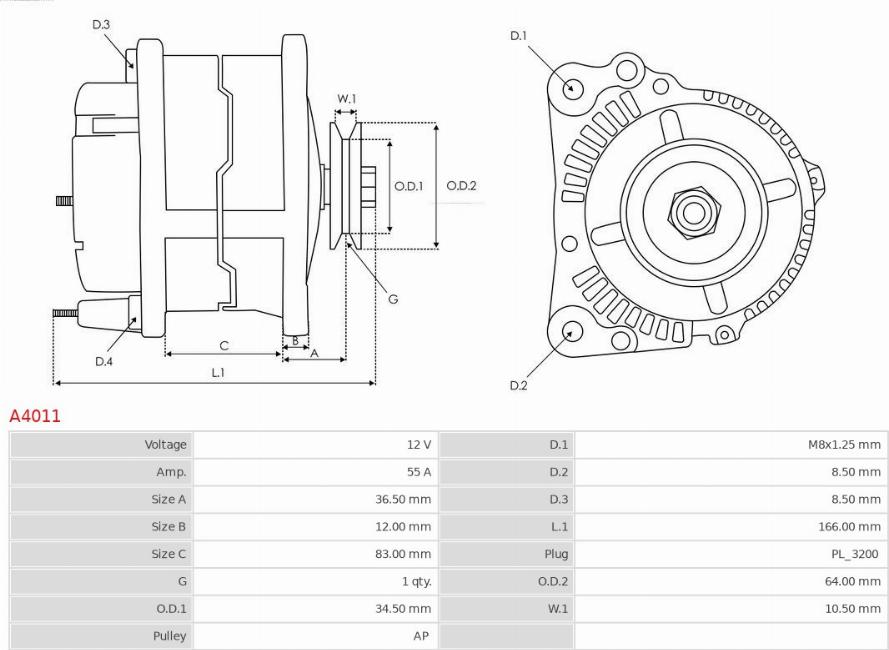 AS-PL A4011 - Генератор mashina-shop.ru