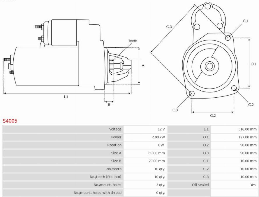 AS-PL S4005 - Стартер mashina-shop.ru