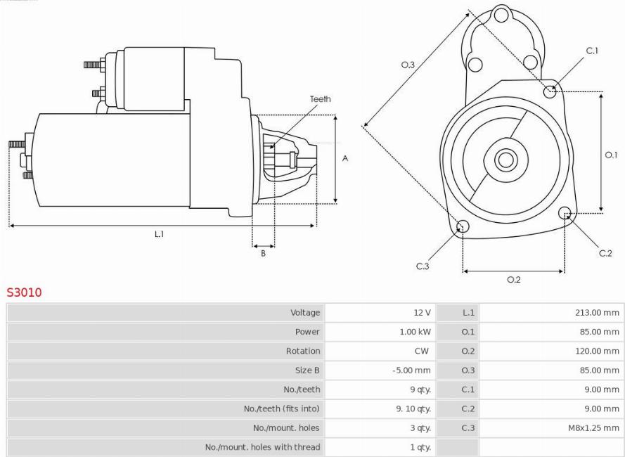 AS-PL S3010 - Стартер mashina-shop.ru