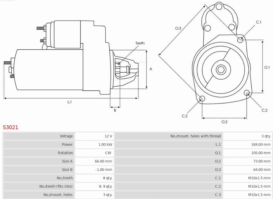 AS-PL S3021 - Стартер mashina-shop.ru