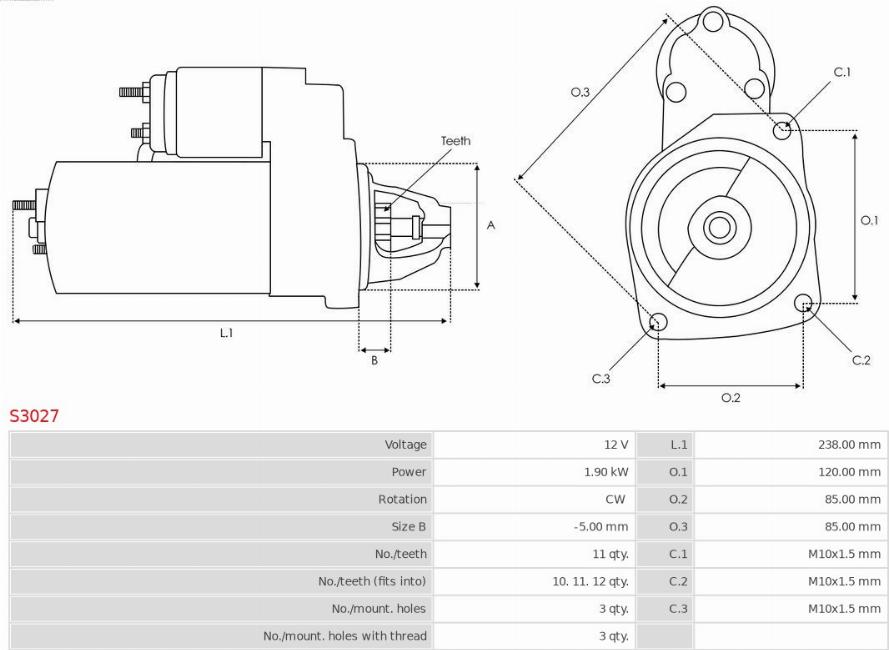 AS-PL S3027 - Стартер mashina-shop.ru