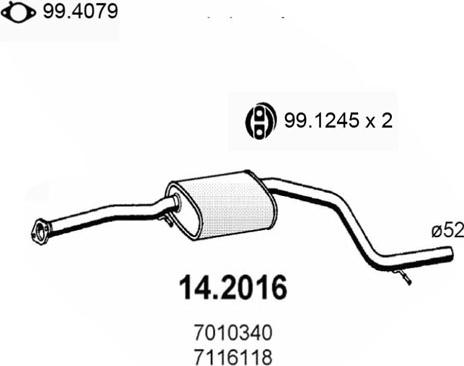 ASSO 14.2016 - Предглушитель выхлопных газов mashina-shop.ru