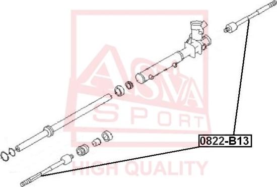 ASVA 0822-B13 - Осевой шарнир, рулевая тяга mashina-shop.ru