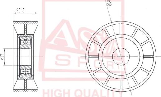 ASVA FDBP-011 - Ролик натяжителя, клиновой ремень mashina-shop.ru