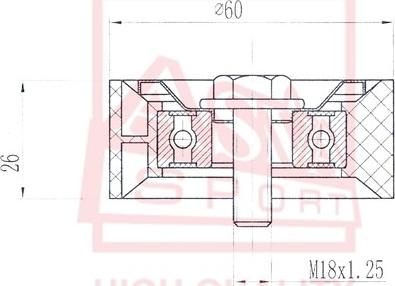 ASVA RNBP-003 - Ролик натяжителя, клиновой ремень mashina-shop.ru