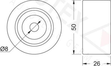 Autex 651302 - Ролик, поликлиновый ремень mashina-shop.ru