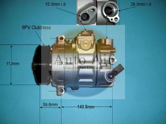 Auto Air Gloucester 14-9698P - Компрессор кондиционера mashina-shop.ru