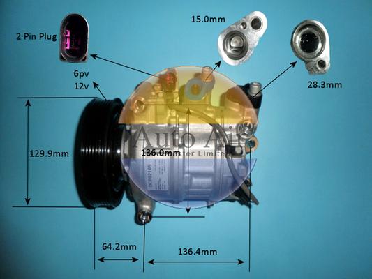 Auto Air Gloucester 14-1257P - Компрессор кондиционера mashina-shop.ru