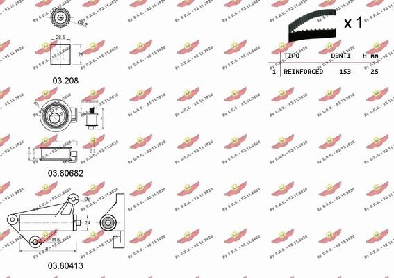 Autokit 04.5100C - Комплект зубчатого ремня ГРМ mashina-shop.ru