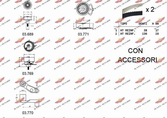 Autokit 04.5108 - Комплект зубчатого ремня ГРМ mashina-shop.ru