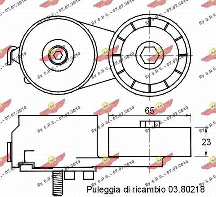 Autokit 03.80959 - Натяжитель, поликлиновый ремень mashina-shop.ru