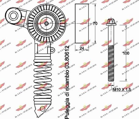 Autokit 03.80360 - Натяжитель, поликлиновый ремень mashina-shop.ru