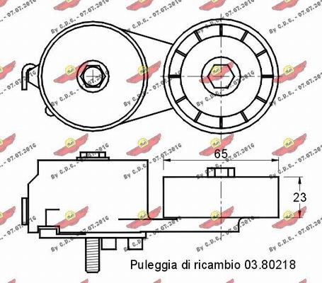 Autokit 03.80386 - Натяжитель, поликлиновый ремень mashina-shop.ru