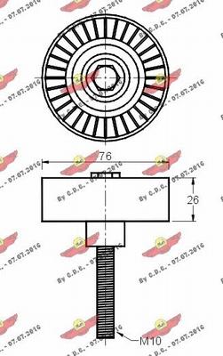 Autokit 03.80782 - Ролик, поликлиновый ремень mashina-shop.ru