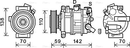 Ava Quality Cooling AIAK401 - Компрессор кондиционера mashina-shop.ru