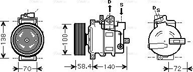 Ava Quality Cooling AI K262 - Компрессор кондиционера mashina-shop.ru