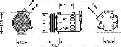 Ava Quality Cooling CNAK237 - Компрессор кондиционера mashina-shop.ru