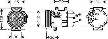 Ava Quality Cooling CN K253 - Компрессор кондиционера mashina-shop.ru