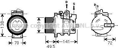 Ava Quality Cooling MSAK476 - Компрессор кондиционера mashina-shop.ru