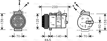 Ava Quality Cooling MSAK277 - Компрессор кондиционера mashina-shop.ru