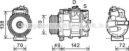 Ava Quality Cooling MSK602 - Компрессор кондиционера mashina-shop.ru