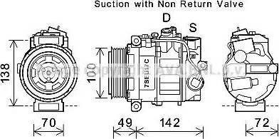 Ava Quality Cooling MSK638 - Компрессор кондиционера mashina-shop.ru