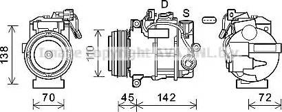 Ava Quality Cooling MSK676 - Компрессор кондиционера mashina-shop.ru