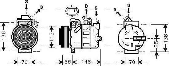 Ava Quality Cooling OLAK357 - Компрессор кондиционера mashina-shop.ru