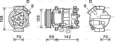 Ava Quality Cooling OLK577 - Компрессор кондиционера mashina-shop.ru