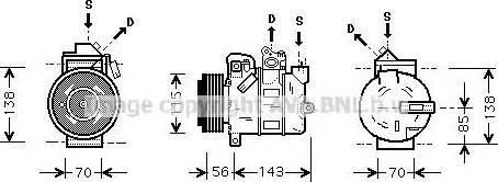 Ava Quality Cooling OL K357 - Компрессор кондиционера mashina-shop.ru