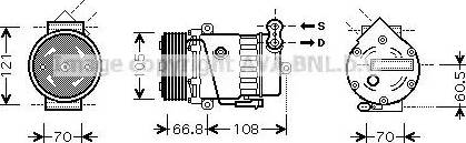 Ava Quality Cooling OL K389 - Компрессор кондиционера mashina-shop.ru