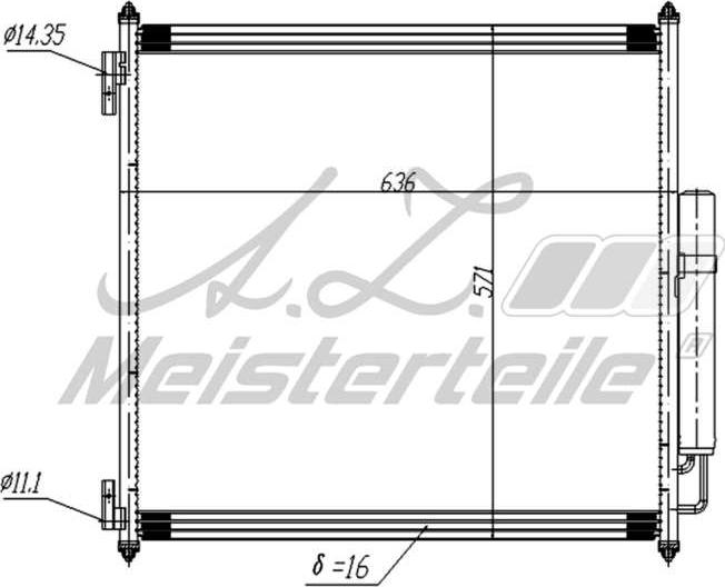 A.Z. Meisterteile AZMT-45-030-1628 - Конденсатор кондиционера mashina-shop.ru