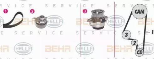 BEHR HELLA Service 8MP 376 800-891 - Водяной насос + комплект зубчатого ремня ГРМ mashina-shop.ru