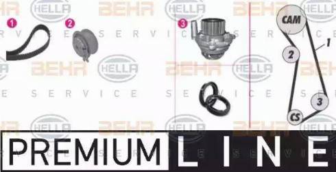 BEHR HELLA Service 8MP 376 801-801 - Водяной насос + комплект зубчатого ремня ГРМ mashina-shop.ru