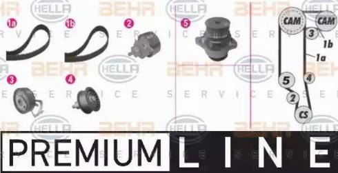 BEHR HELLA Service 8MP 376 814-851 - Водяной насос + комплект зубчатого ремня ГРМ mashina-shop.ru